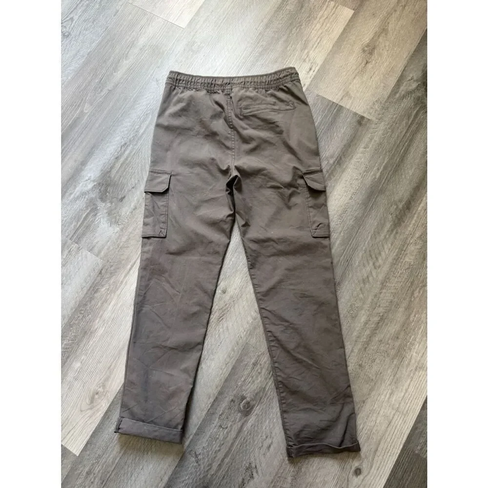Cargo Pants Quick Dry Tech Taper Boys Large Gray Elastic